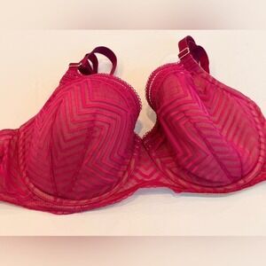 ThirdLove Fuchsia Chevron‎ Lace Bra
